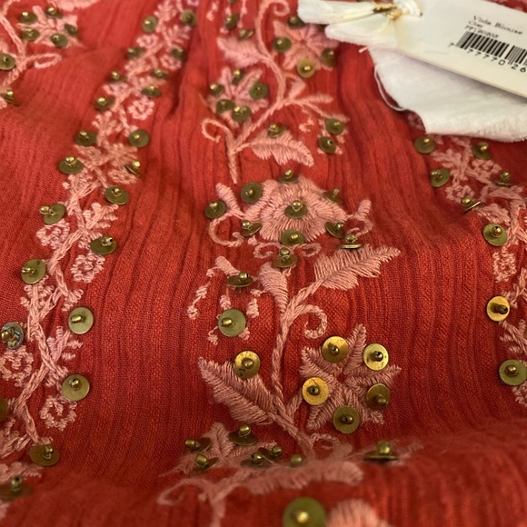 NWT!! Ulla Johnson Vida Blouse in Clay - Picture 5 of 8